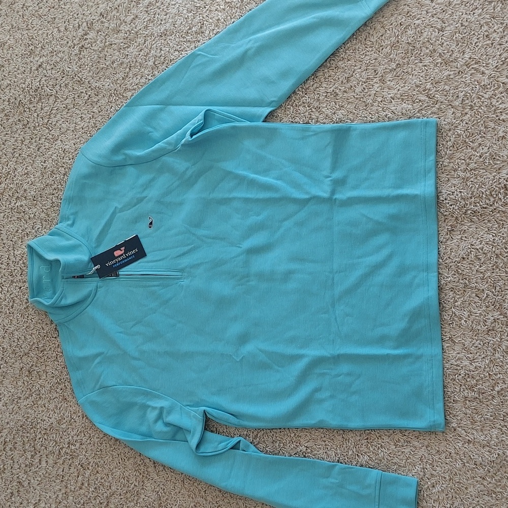 NWT VINEYARD VINES MEN'S SALTWATER QUARTIER ZIP M